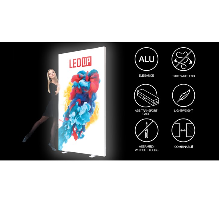 FD LEDUP POPUP WALL 100x200/245